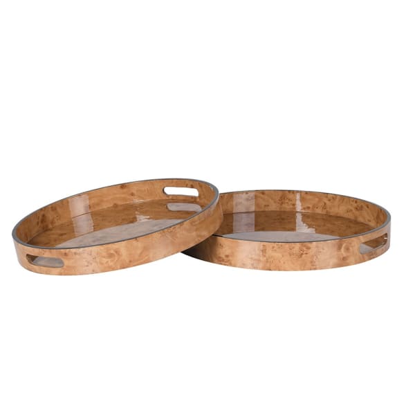 Burl tray large
