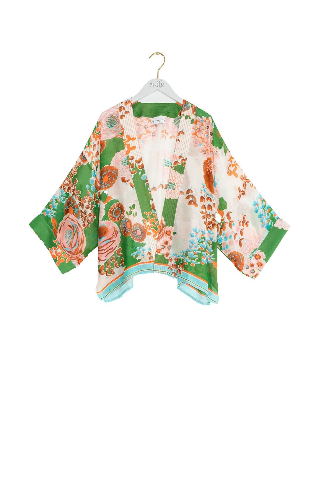 Green Kitsch Bouquet Kimono