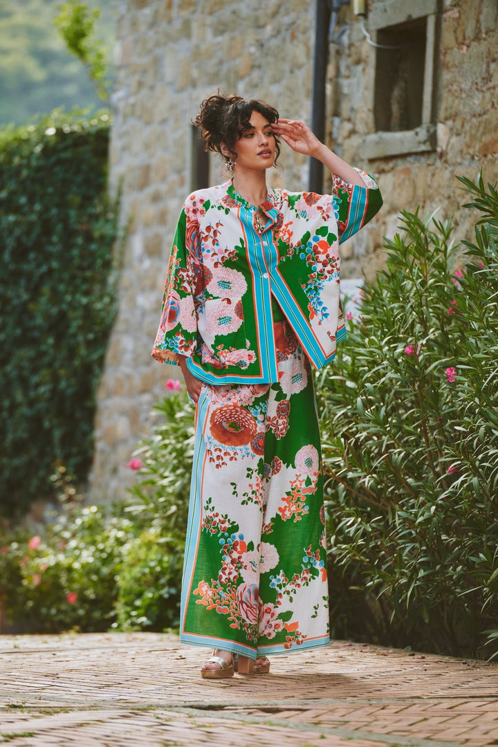 Green Kitsch Bouquet Summer Jacket