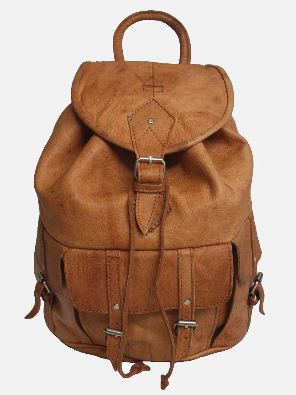 Large Tan Leather Rucksack