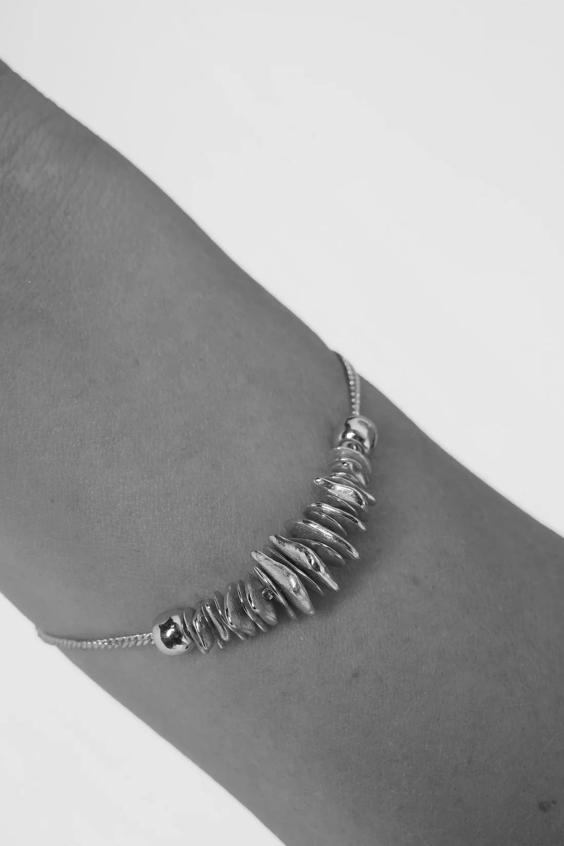 Silver cairn bracelet