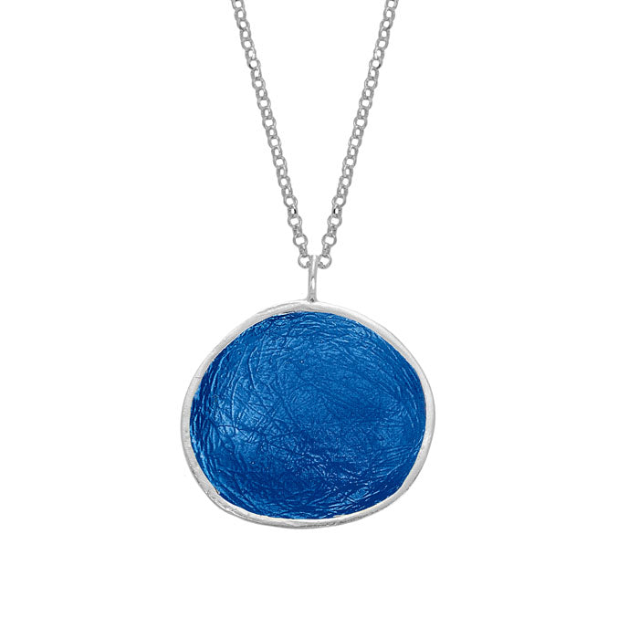 Royal Blue Giant Pebble Necklace