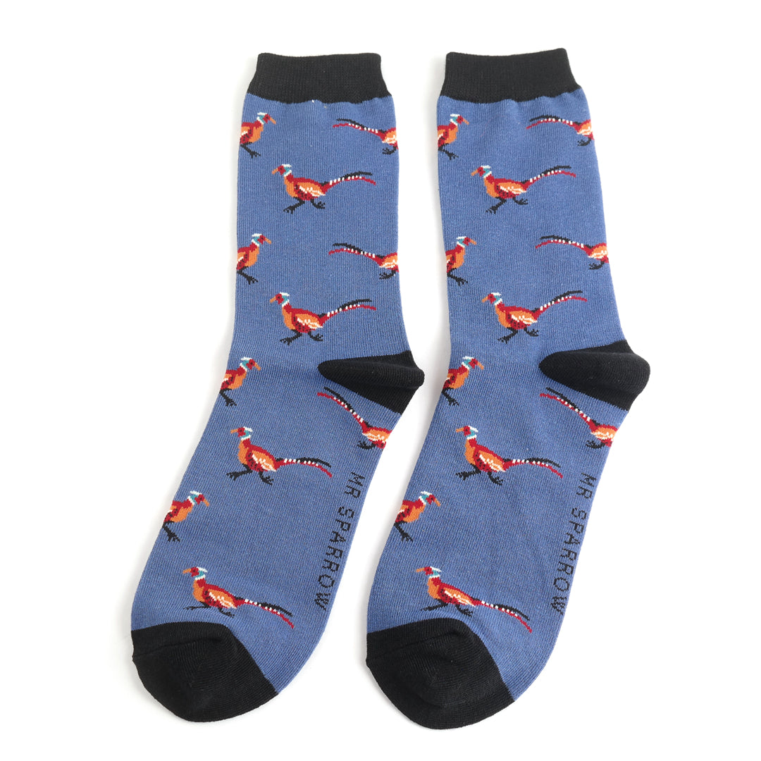 Denim Blue Pheasant Socks