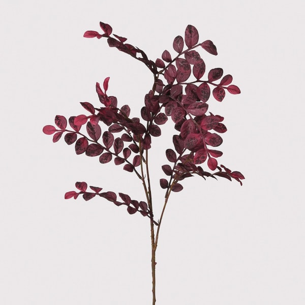 Plum Mini Leaves Spray