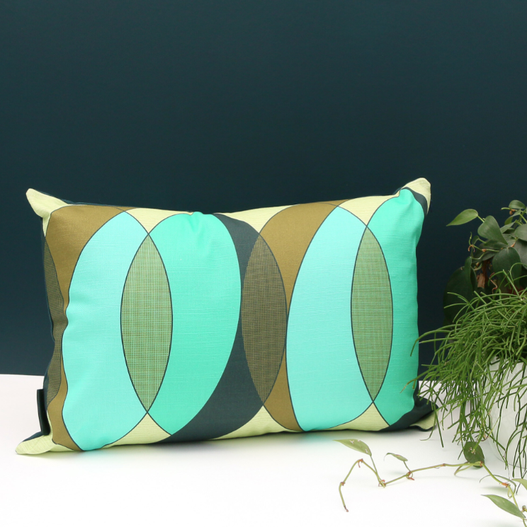 Patricia Teal Cushion - The Nancy Smillie Shop - Art, Jewellery & Designer Gifts Glasgow