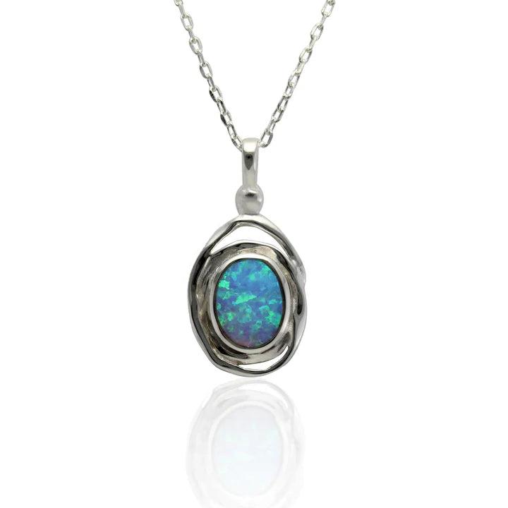 Silver Opal Pendant