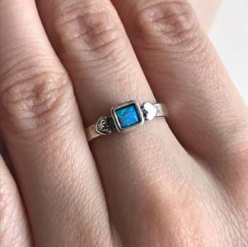 Silver Ring with Opal