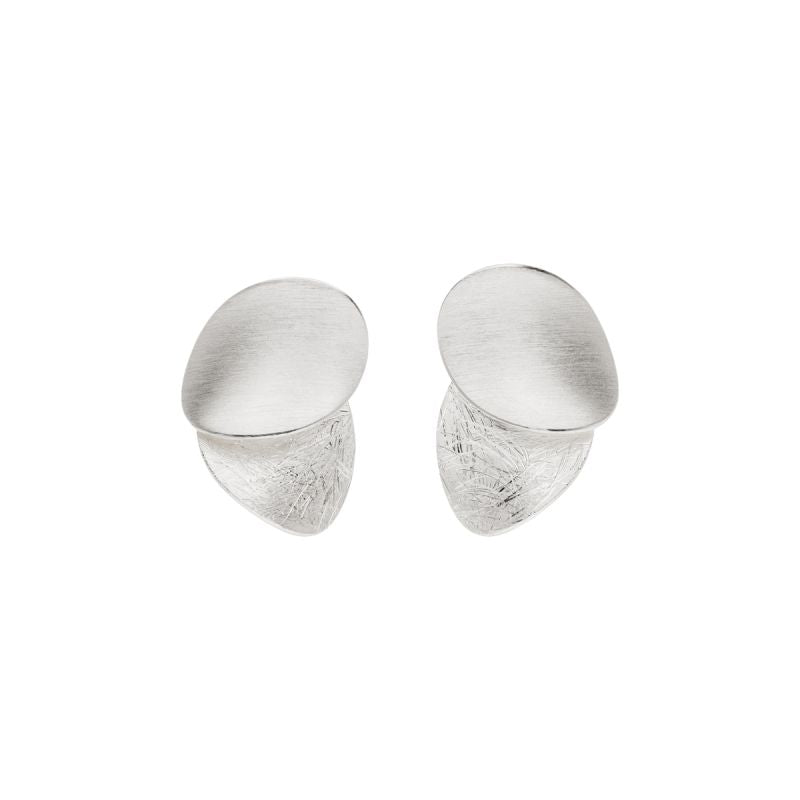Silver Double Oval Earrings