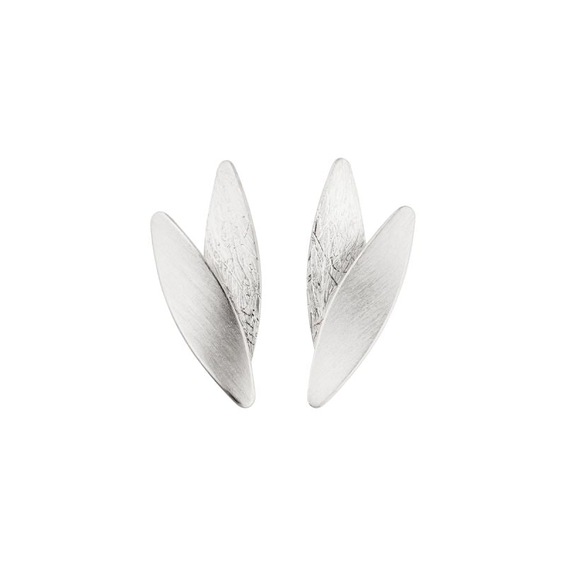 Silver Double Sprig Earrings