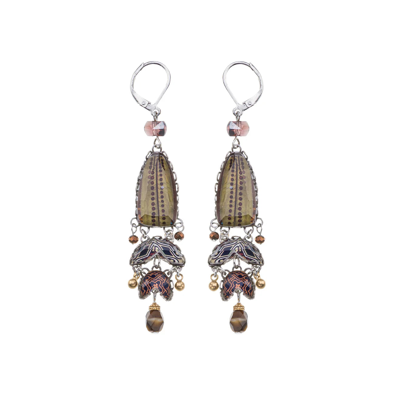 Long Green Earrings