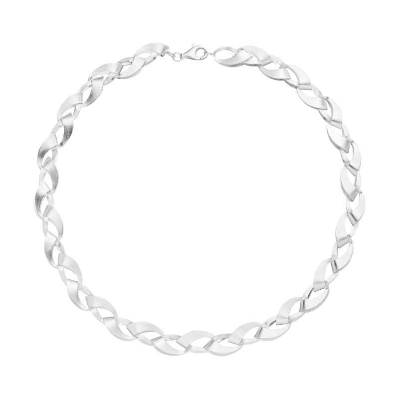 Silver Chunky Plait Necklace