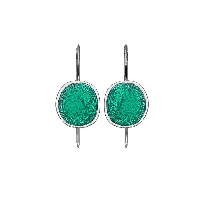 Emerald Big Pebble Earrings