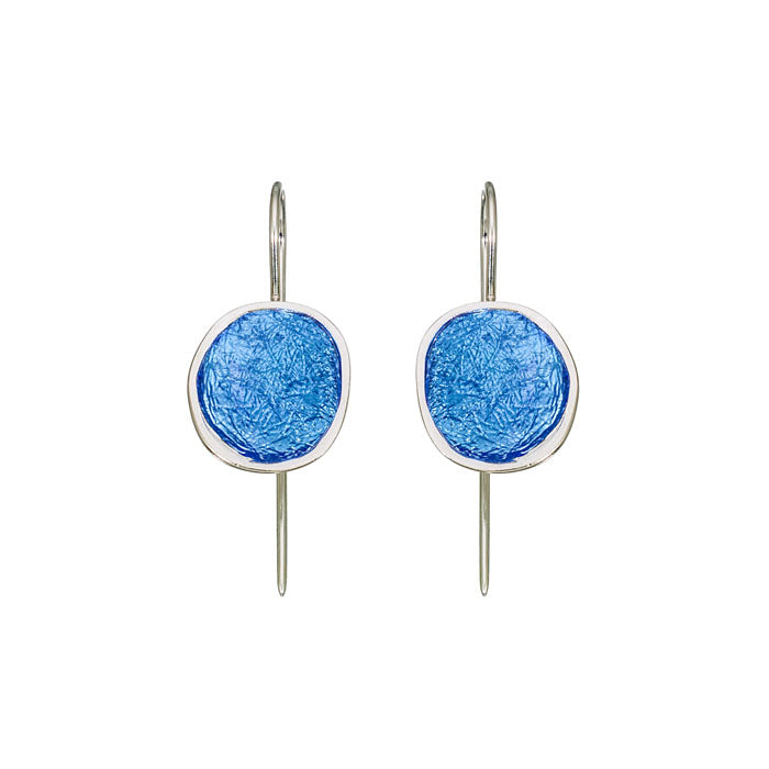 Ciel Blue Big Pebble Earrings