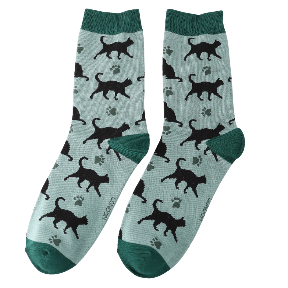Aqua Cat Socks