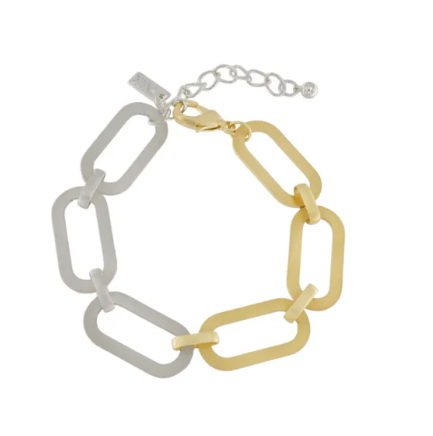 Audrey Oval Link Bracelet 2-tone