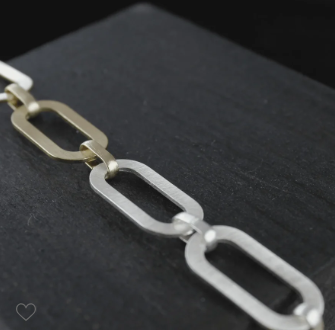 Audrey Oval Link Bracelet 2-tone