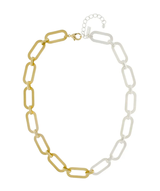 Audrey Oval Link Necklace 2-tone