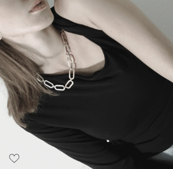 Audrey Oval Link Necklace 2-tone