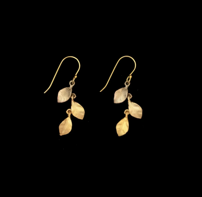 Golden Autumn Dainty Wire Earrings