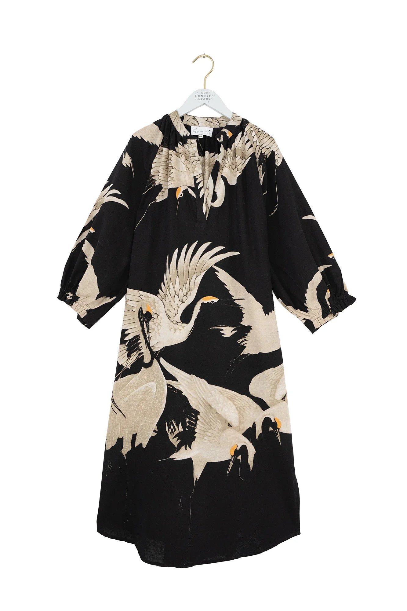 Stork Black Raglan Dress S/M