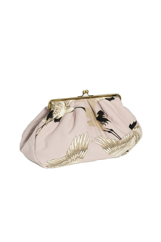 Stork Pink Kiss Lock Cluch Bag