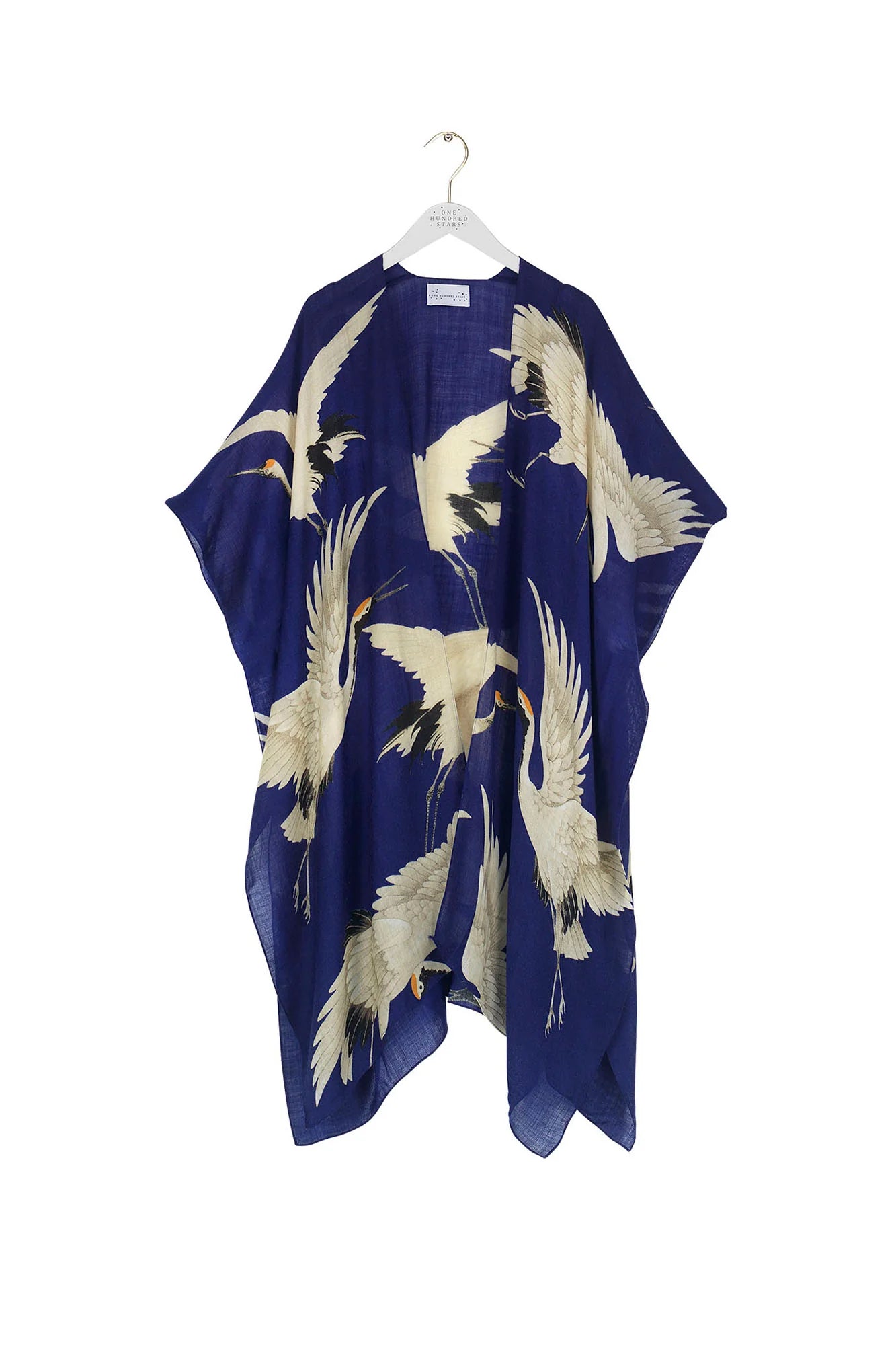 Royal Blue Stork Wool Throwover | The Nancy Smillie Shop - Art, Jewellery & Designer Gifts Glasgow Scotland