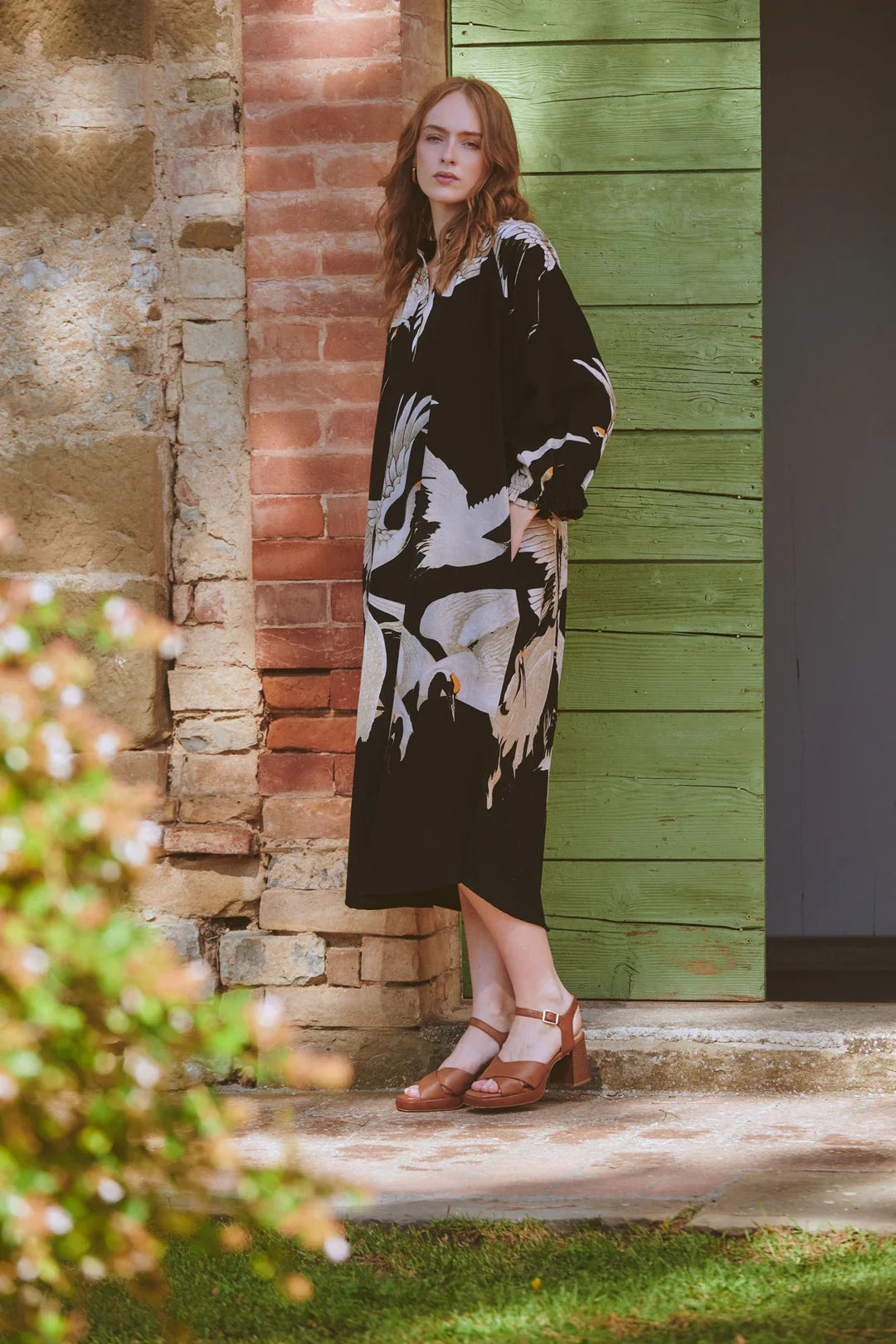 Stork Black Raglan Dress S/M
