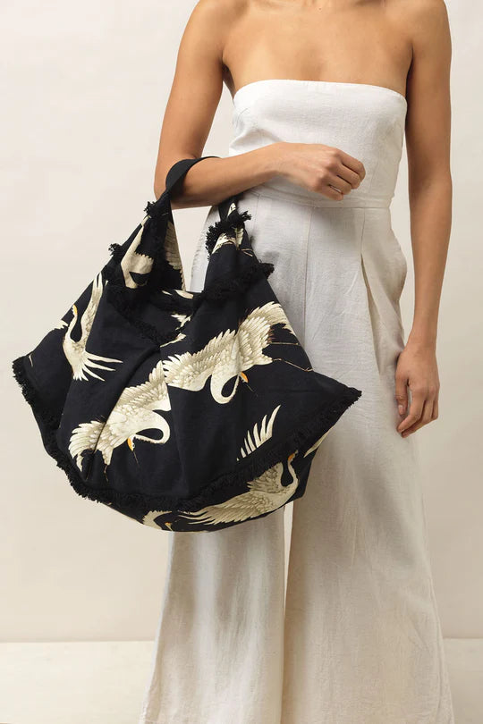 Stork Black Slouch Bag