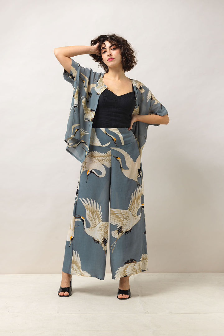 Stork Slate Tea Blouse S/M