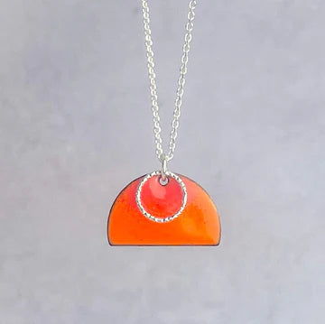 Sunset Orange Tulip Necklace