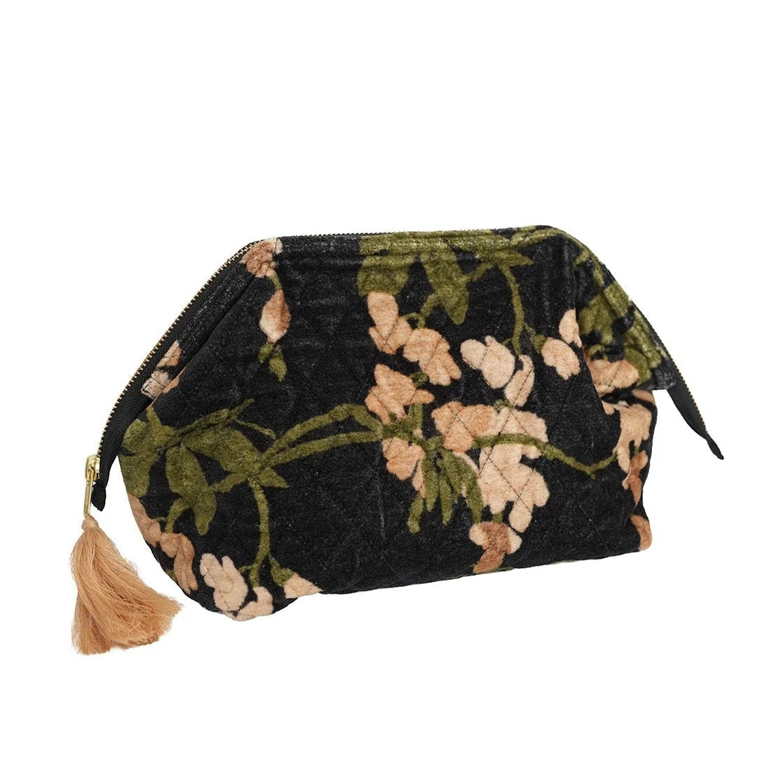 Wisteria Black Velvet Pouch