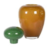 Green Mustard Glass Jar