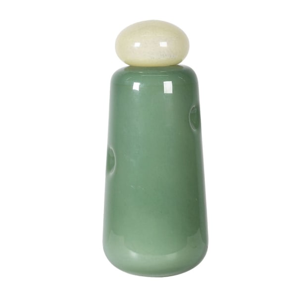 White green Glass Jar