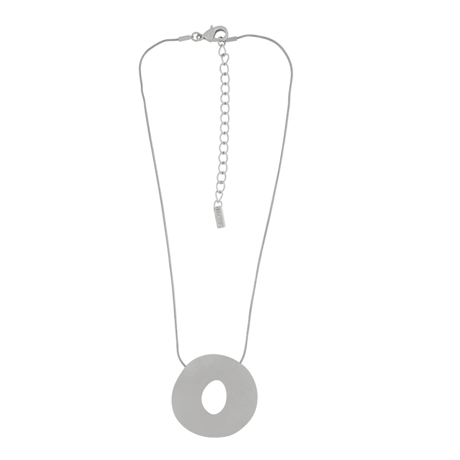 Alaya IN:STORE Short Mega Organic Circle Necklace Silver Plating