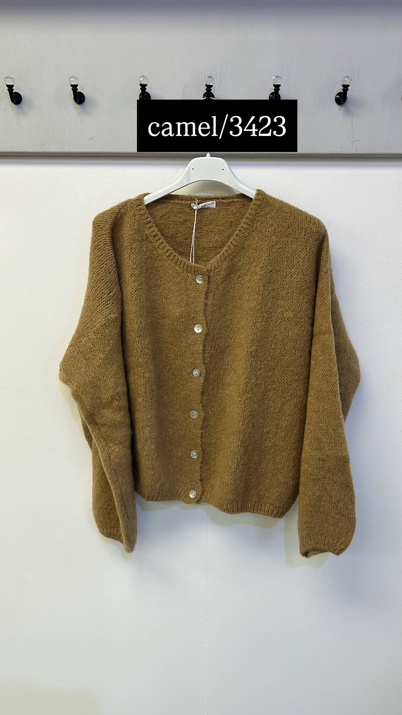 Button Through Mohair Cardigan: Cornflower / One Size: UK8 - UK14/16