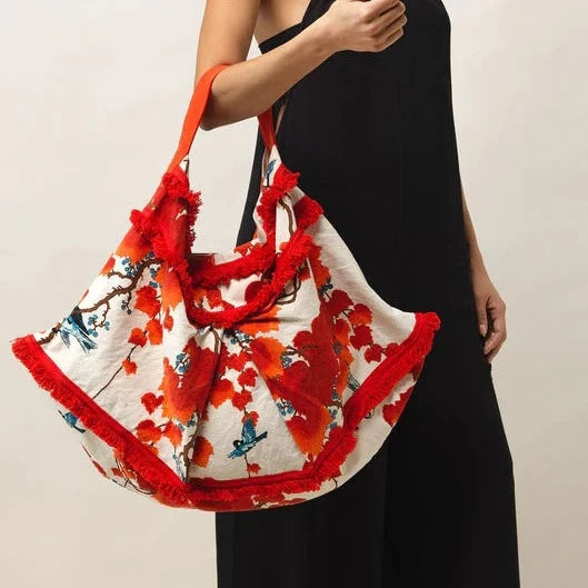 Acer Red Slouch Bag - The Nancy Smillie Shop - Art, Jewellery & Designer Gifts Glasgow