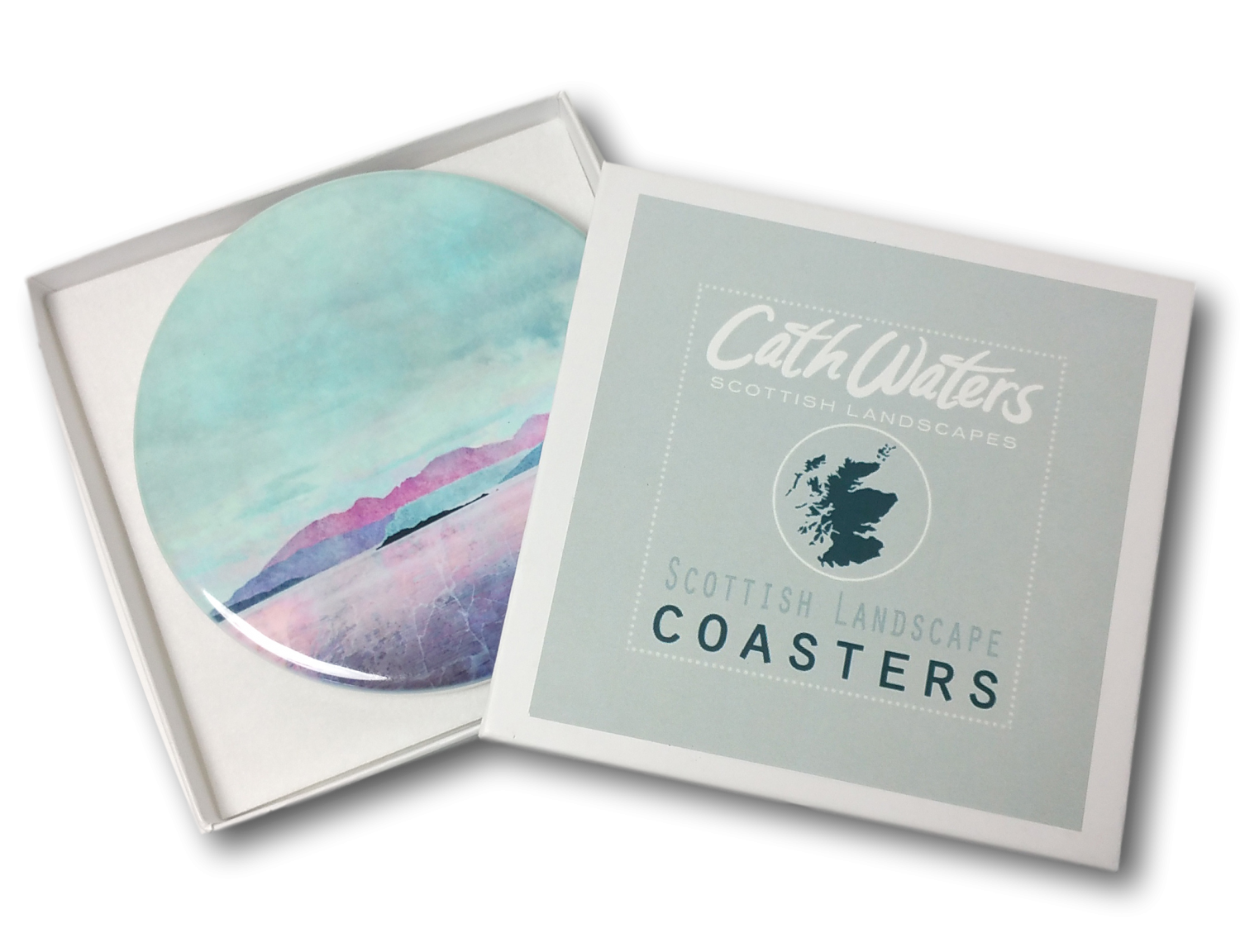 Uist Machair Ceramic Coaster Gift Boxed