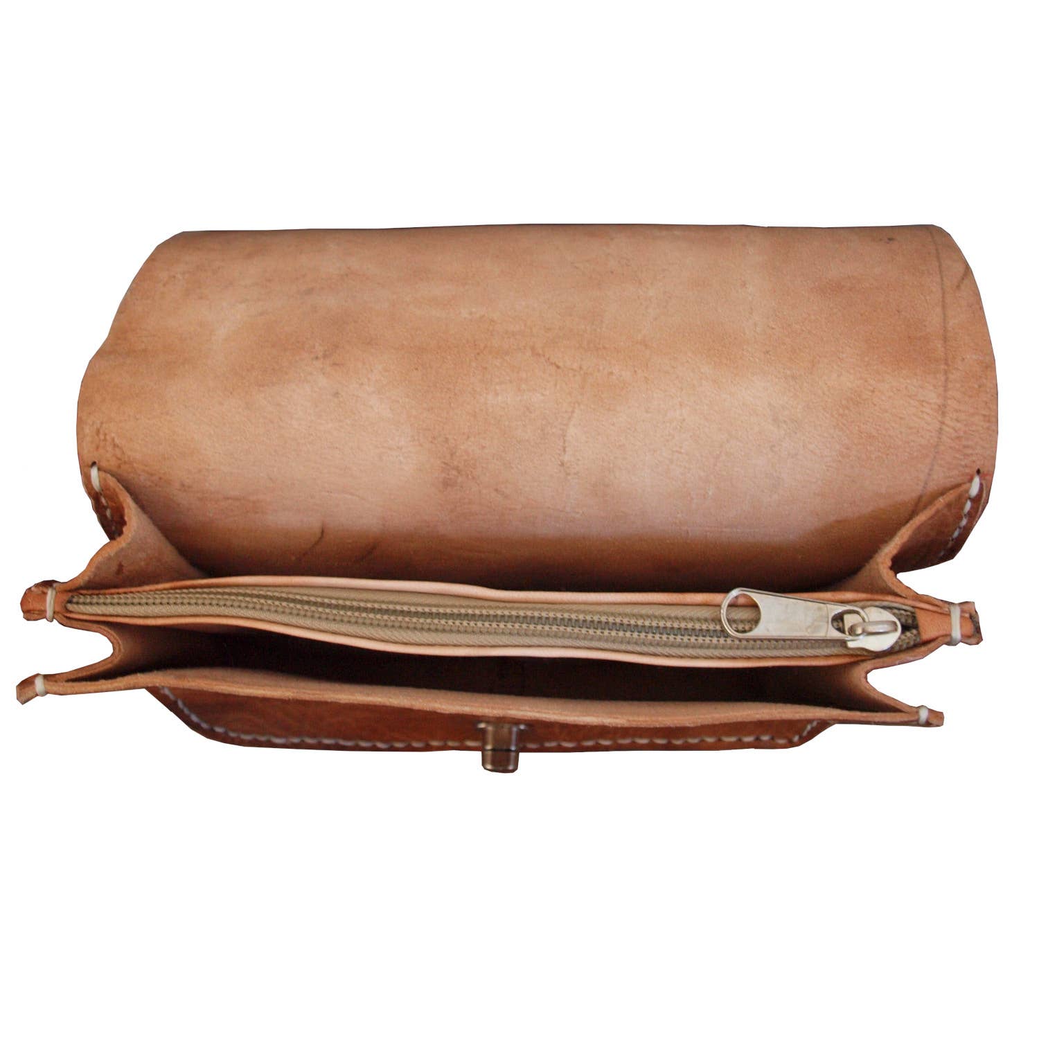 Ladies Leather Crossbody Bag: Tan