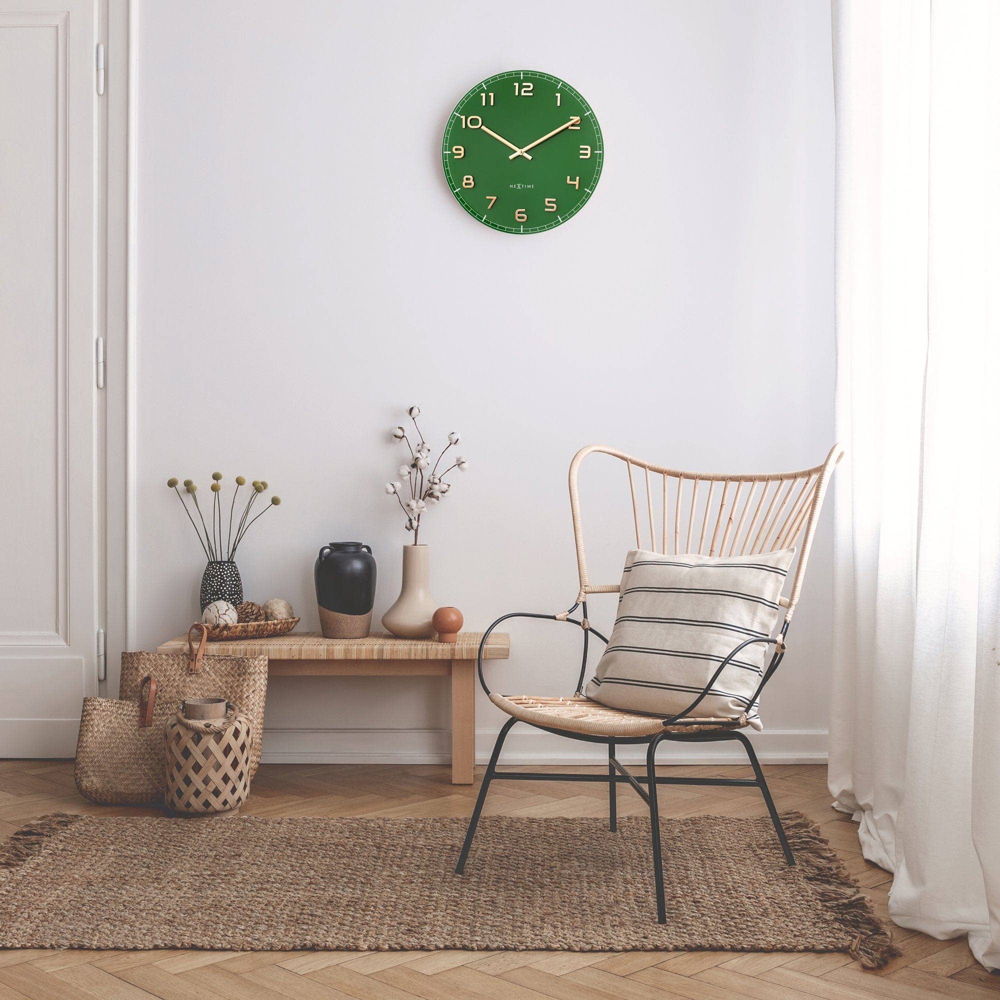 Green Wall clock 40cm