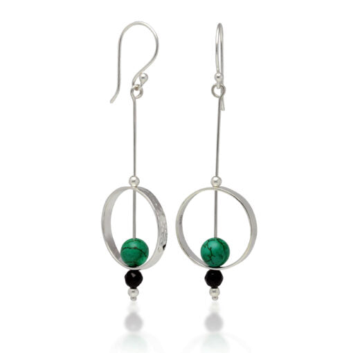 Aligned Planets Drop Earrings - The Nancy Smillie Shop - Art, Jewellery & Designer Gifts Glasgow