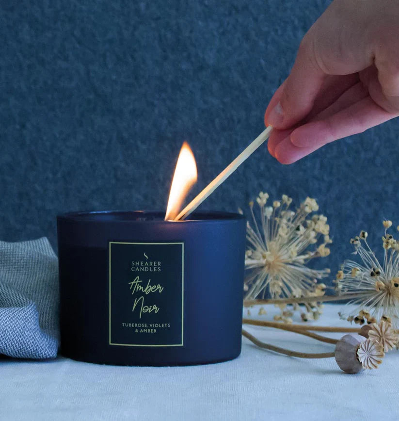 Amber Noir Three Wick Candle | The Nancy Smillie Shop - Art, Jewellery & Designer Gifts Glasgow Scotland