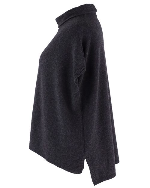 Anthracite Cashmere Blend Tunic - The Nancy Smillie Shop - Art, Jewellery & Designer Gifts Glasgow