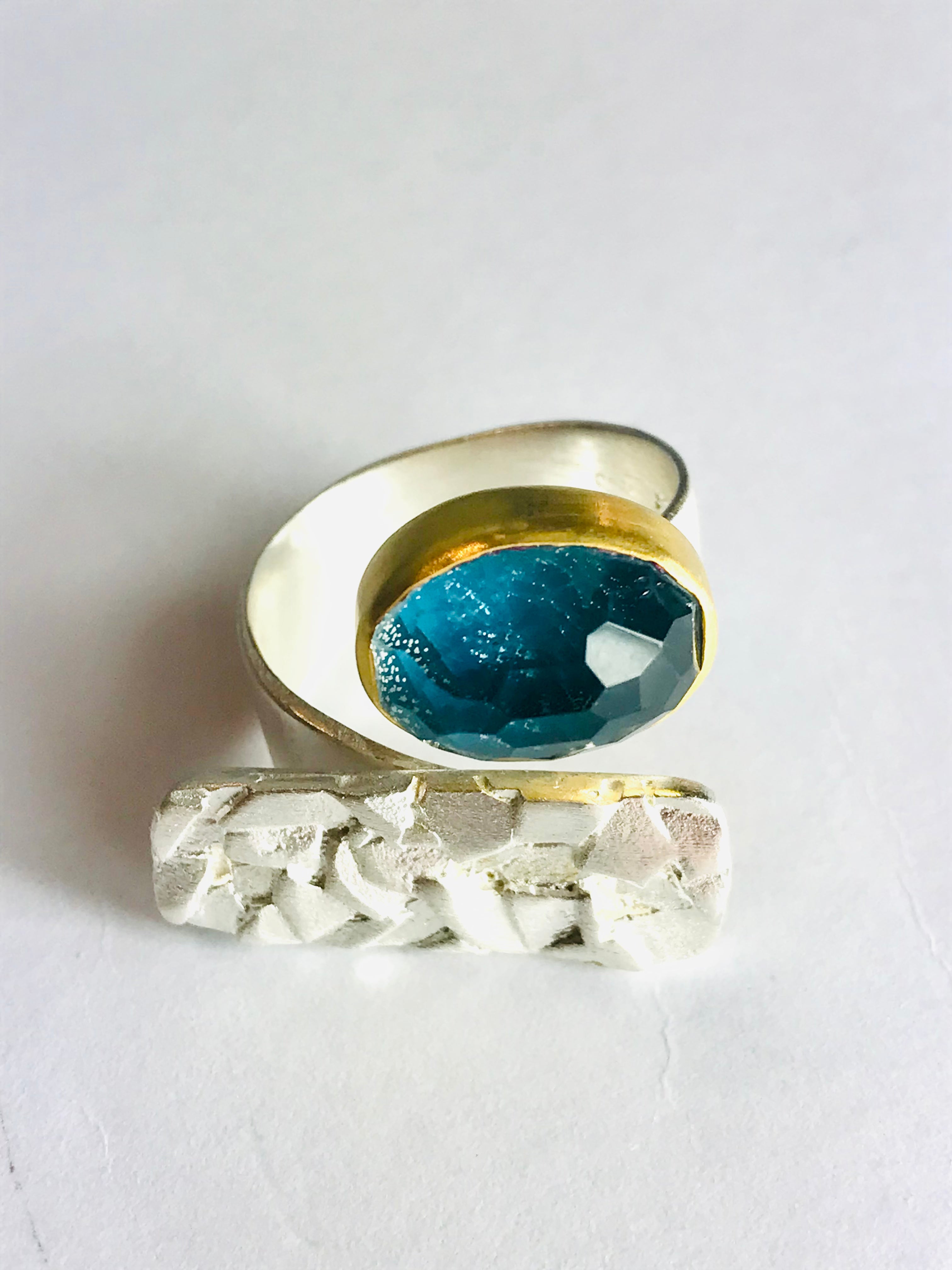 Apatite Ring Blue - The Nancy Smillie Shop - Art, Jewellery & Designer Gifts Glasgow