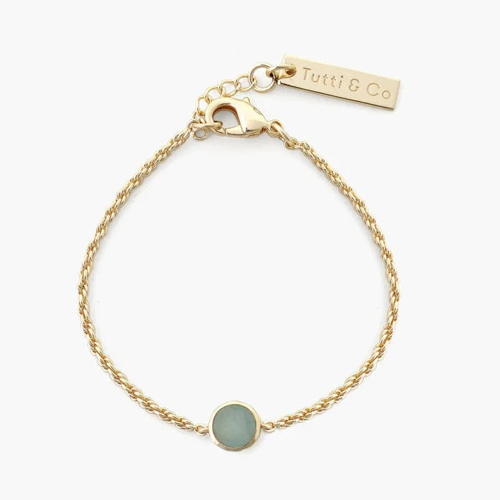Aquamarine Bracelet Gold - The Nancy Smillie Shop - Art, Jewellery & Designer Gifts Glasgow