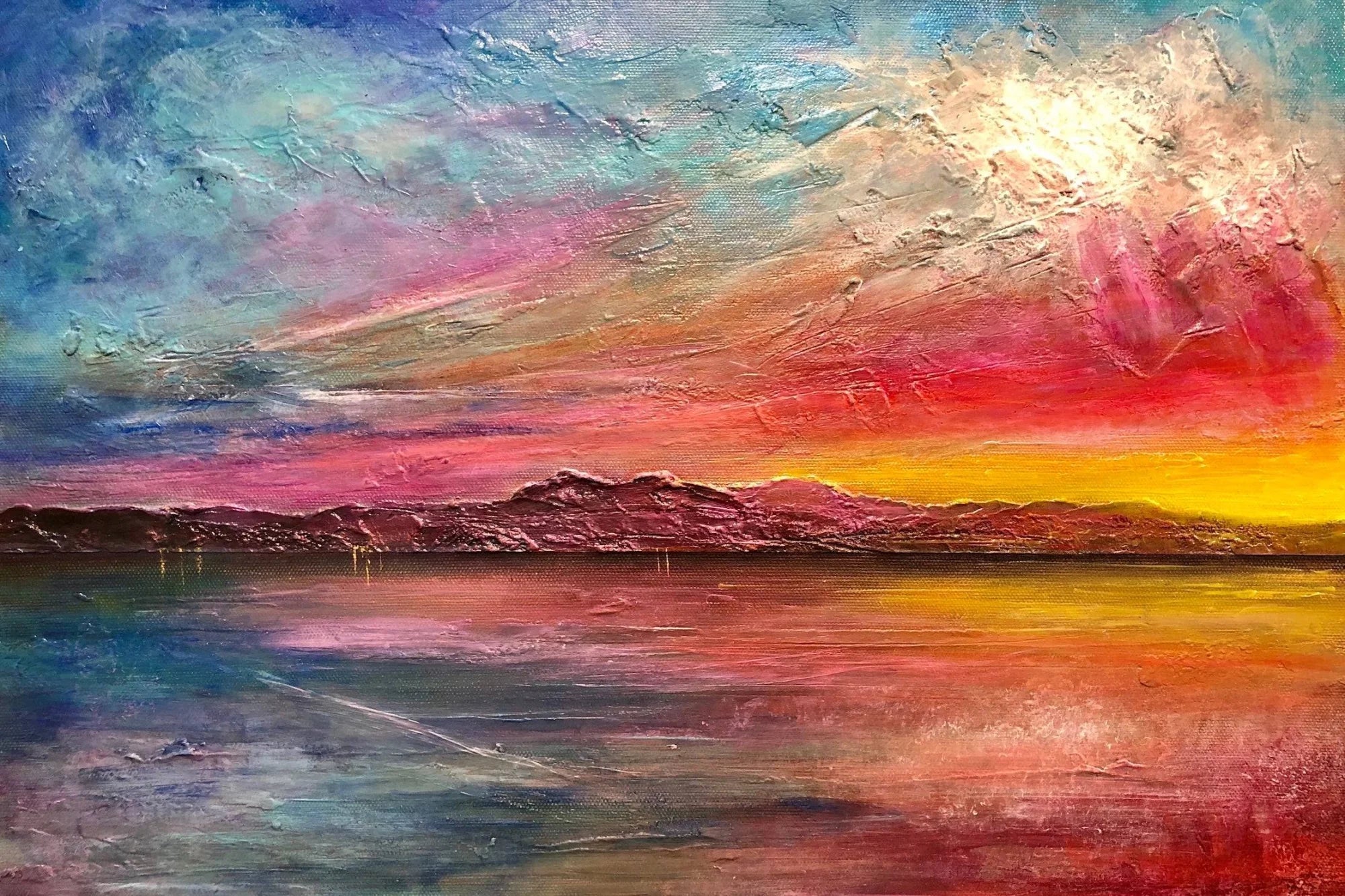 Arran Sunset ii  | Statement Interior Wall Art from Scotland