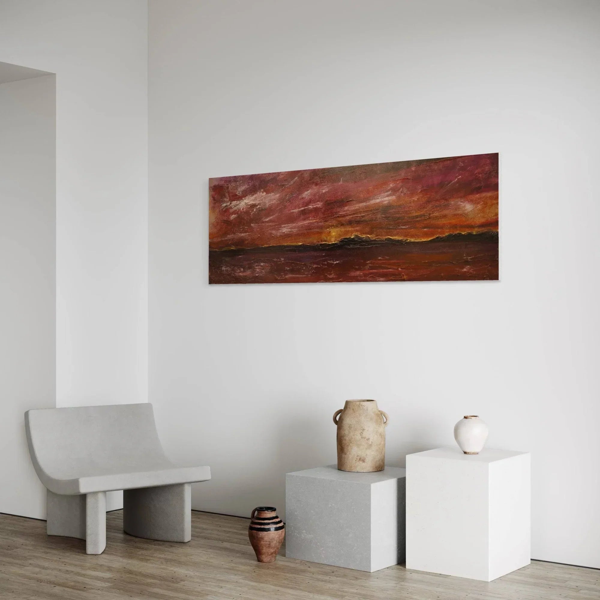 Arran Winter Sunset  | Statement Interior Wall Art from Scotland
