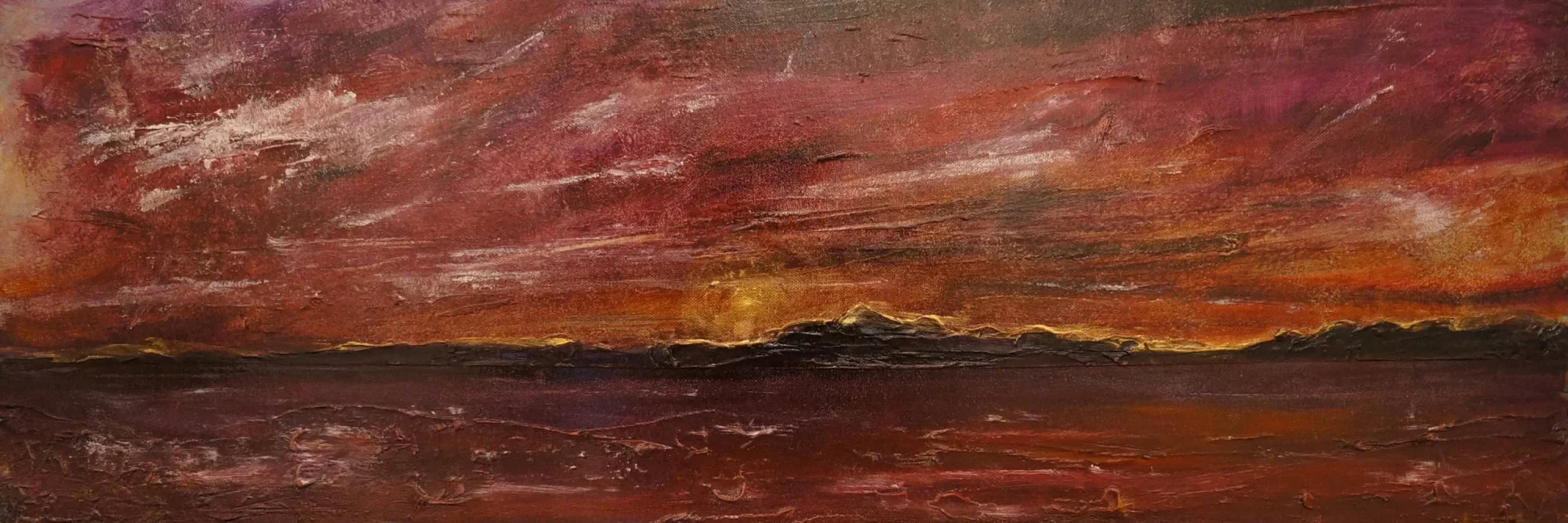 Arran Winter Sunset  | Statement Interior Wall Art from Scotland