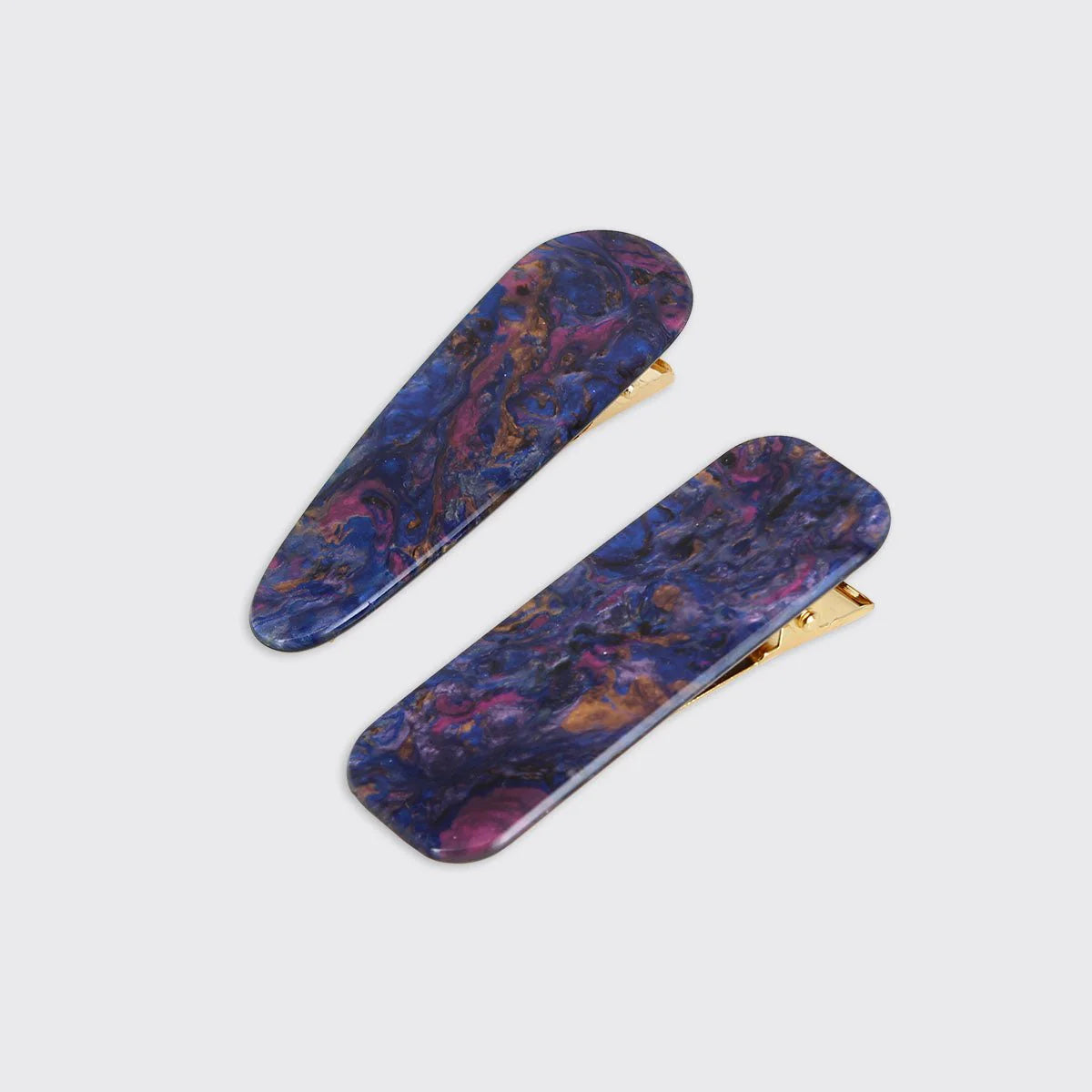 Athena Set of 2 Hair Clips in Purple | The Nancy Smillie Shop - Art, Jewellery & Designer Gifts Glasgow Scotland