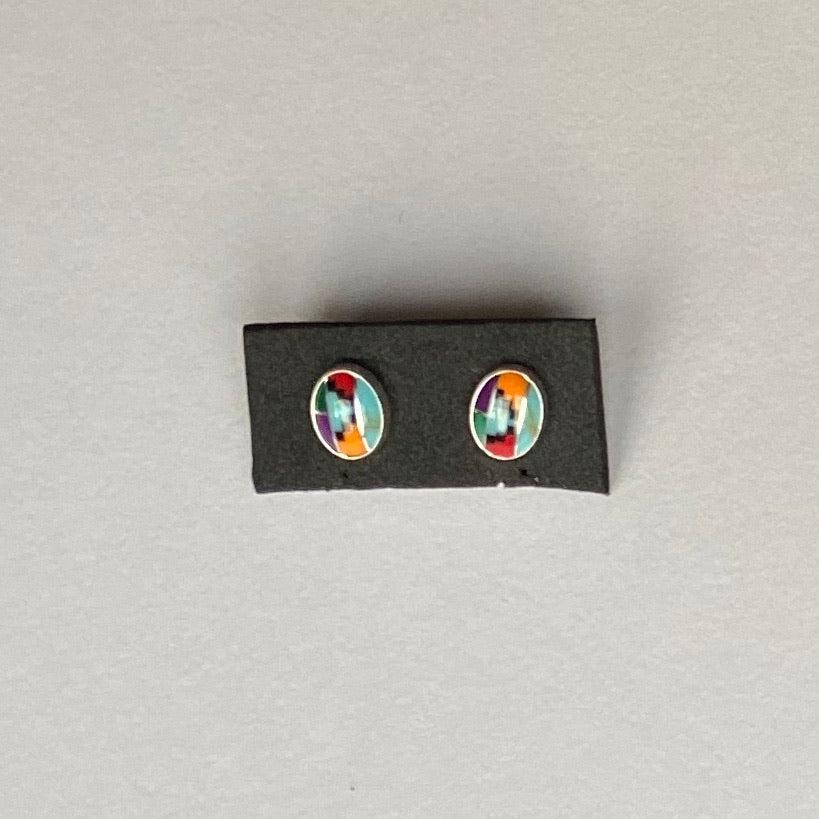 Aztec Oval Earrings - The Nancy Smillie Shop - Art, Jewellery & Designer Gifts Glasgow