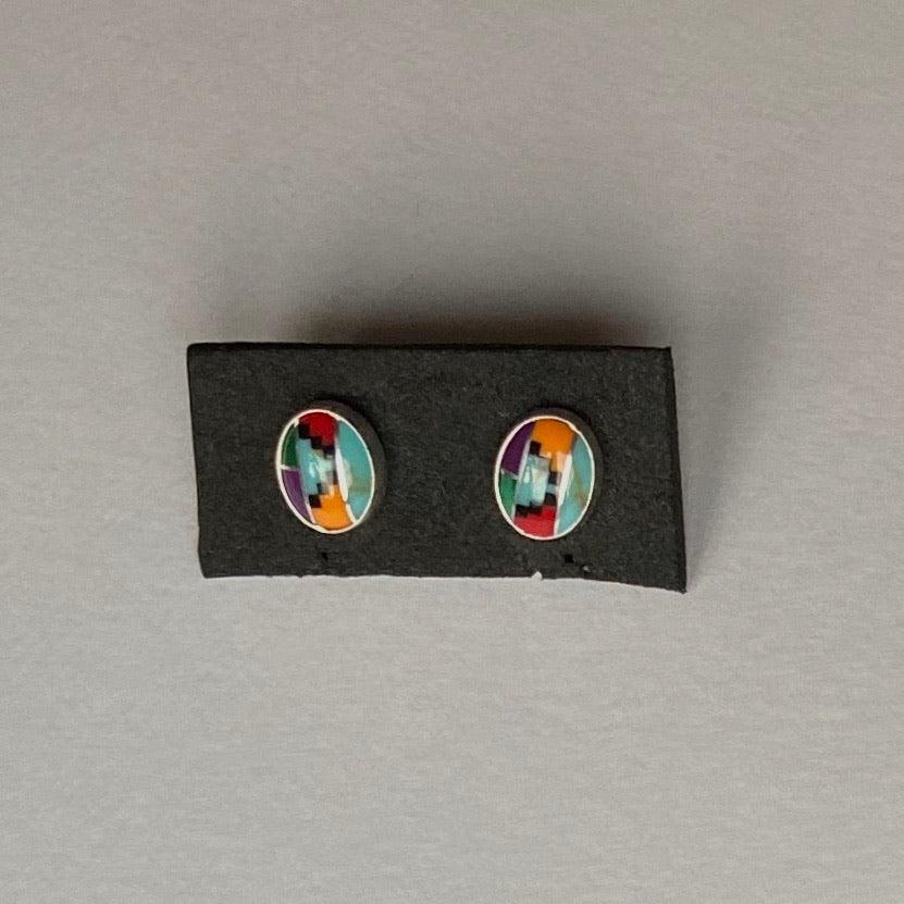 Aztec Oval Earrings - The Nancy Smillie Shop - Art, Jewellery & Designer Gifts Glasgow